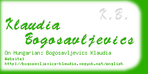 klaudia bogosavljevics business card